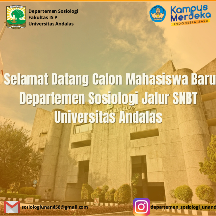 Selamat Datang Mahasiswa Baru Departemen Sosiologi FISIP UNAND Jalur SNBT 2024