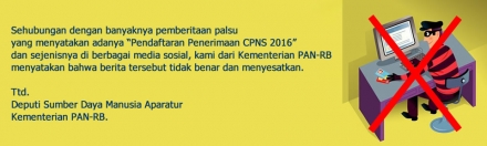 Pemerintah Tegaskan, Belum Ada Rencana Penerimaan CPNS 2016