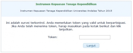 Pengisian Instrumen Kepuasan Tenaga Kependidikan Unand