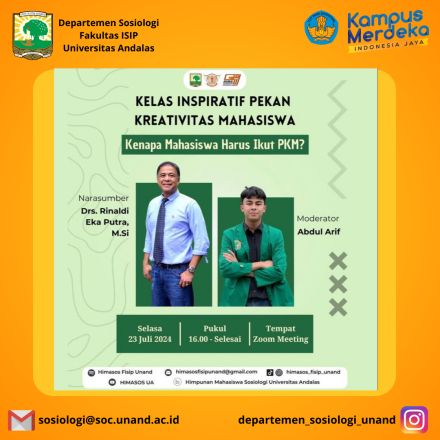 Kelas Inspiratif Pekan Keatifitas Mahasiswa “Kenapa Mahasiswa Harus Ikut PKM ? ”