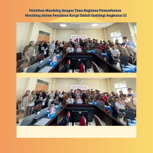 Pelatihan Mendeley dengan Tema Kegiatan Pemanfaatan Mendelay dalam Penulisan Karya Ilmiah Sosiologi Angkatan 22