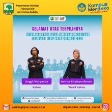 Semoga Amanah dan Berprestasi : Selamat atas terpilihnya Ketua dan Wakil Ketua HIMASOS FISIP Universitas Andalas Periode 2025
